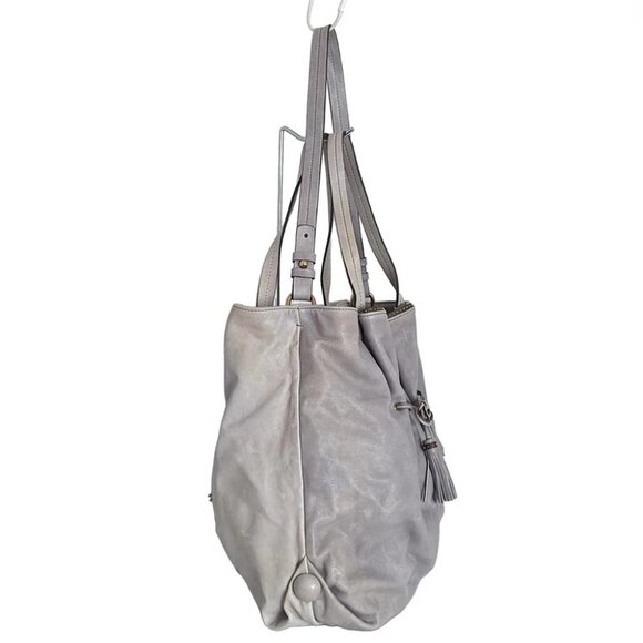 EMPORIO ARMANI - Gray Leather Tote Bag - Picture 2 of 10